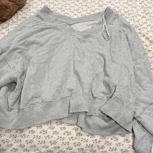 Aerie Light Gray Knit Top